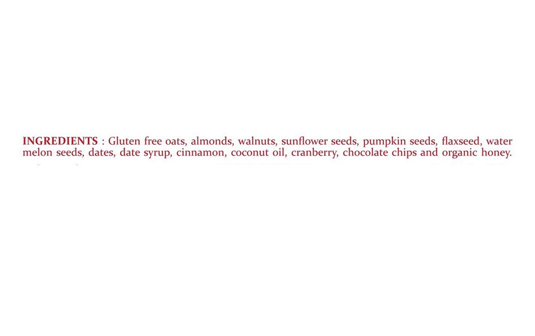 Zola Granola Chocolate Chip & Cranberry    Pack  300 grams